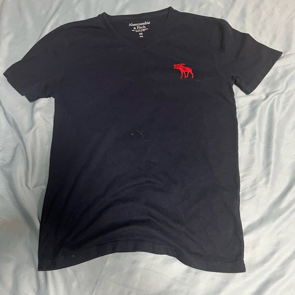 Abercrombie & Fitch Black Tee with Red Moose